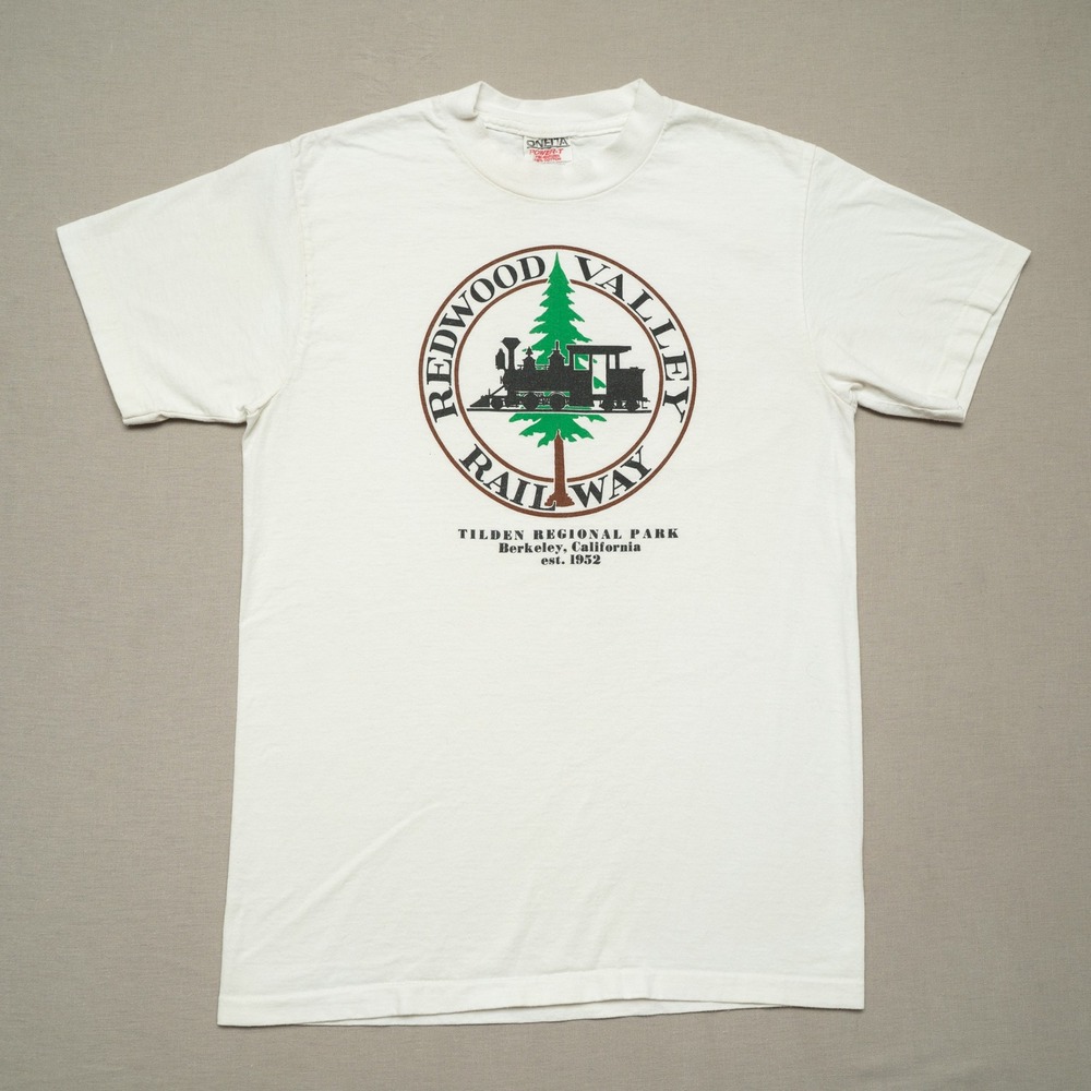 Vintage 80s 90s Redwood Valley Railway Tilden Regional Park T Shirt Adult Small